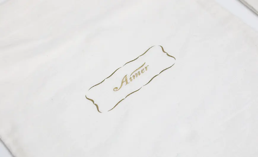 Luxury Underwear Cotton Flannel Cover Bag Hot Stamping Logo