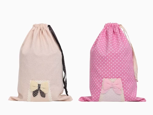 Bouncy Nylon Cotton Drawstring Bag for Underwear