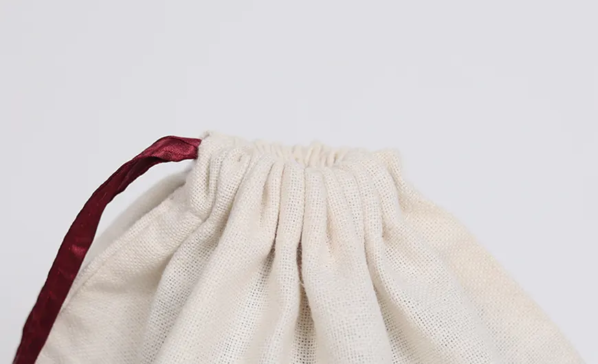 Drawstring Cotton Bag Fold