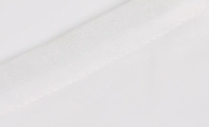 White Cotton Drawstring Bag Sewing