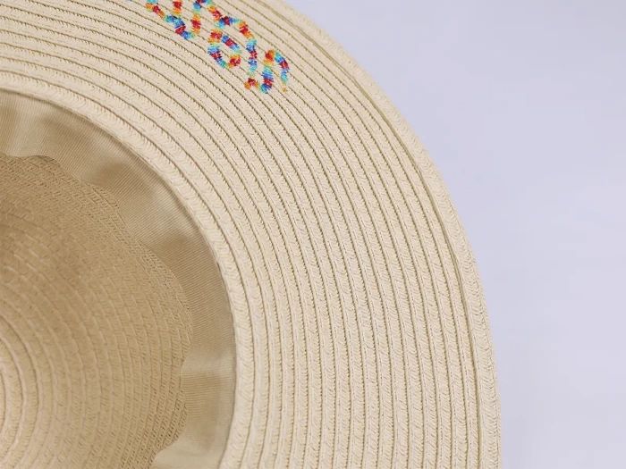Beach Straw Hat with Wide Brim