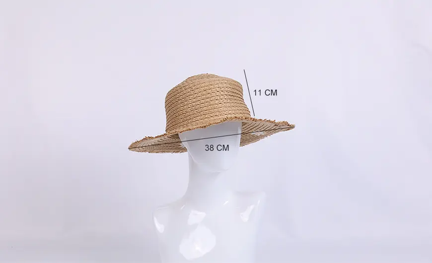 Fashion Paper Straw Hat Size