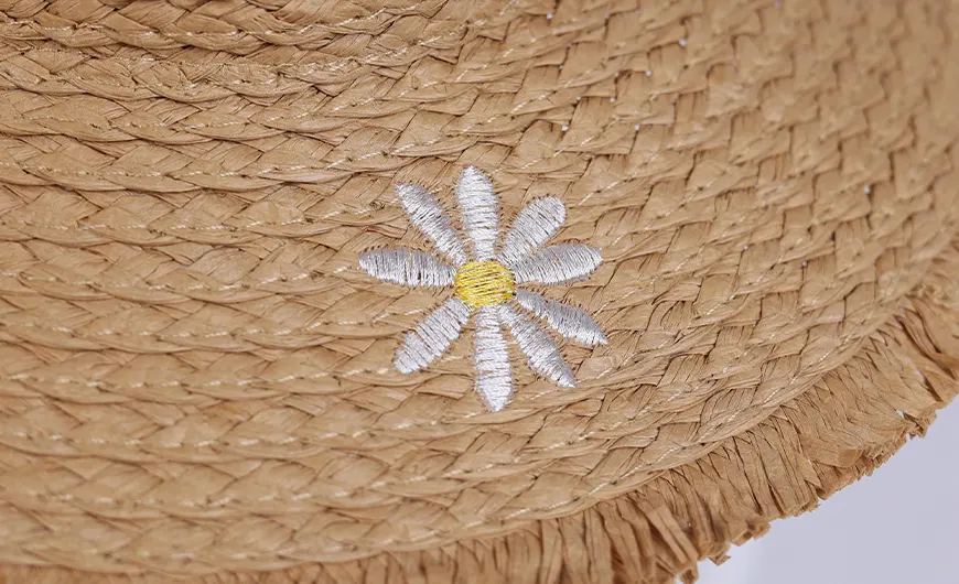 Fashion Paper Straw Hat with Embroidery Logo