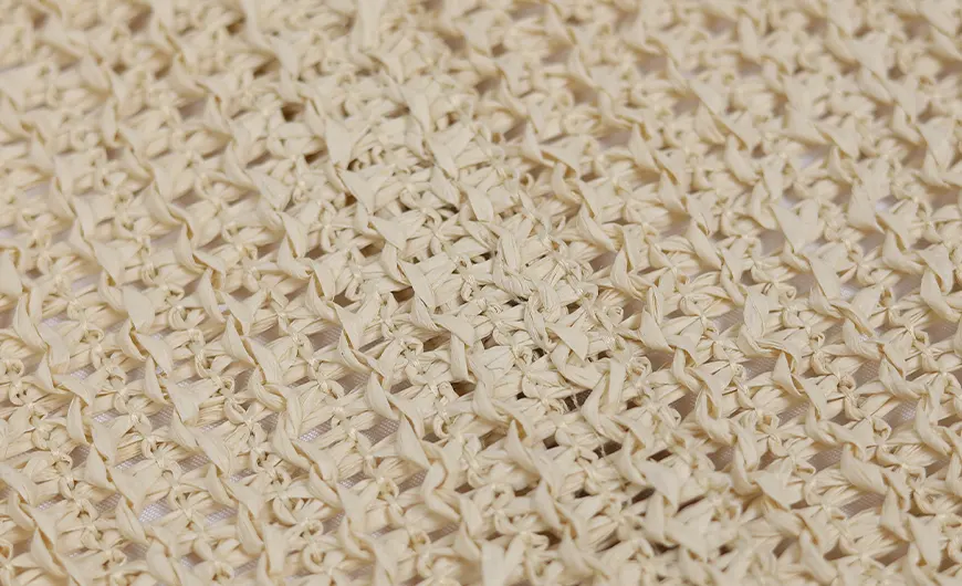 Openwork Paper Straw Carpets Woven Detail