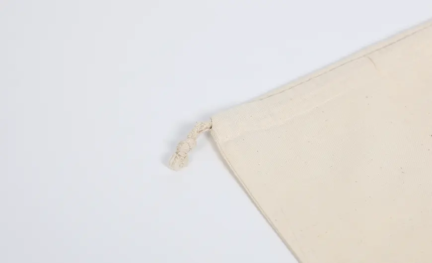 Recycled Cotton Drawstring Bag Sewing