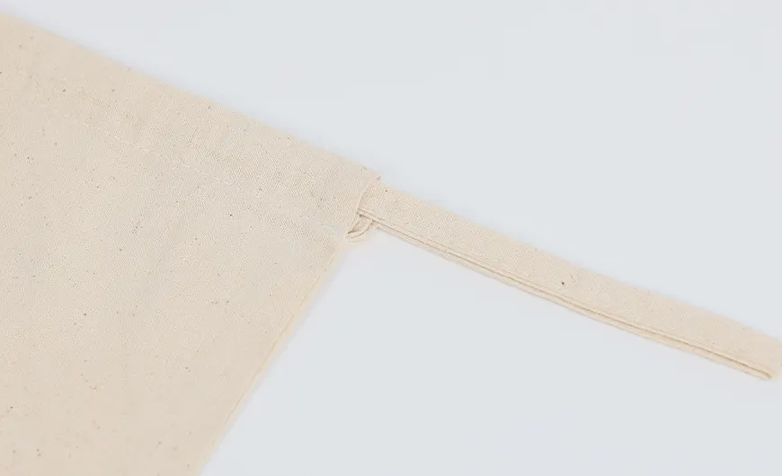 Drawstring Cotton Bag Flat Cotton Cord Detail