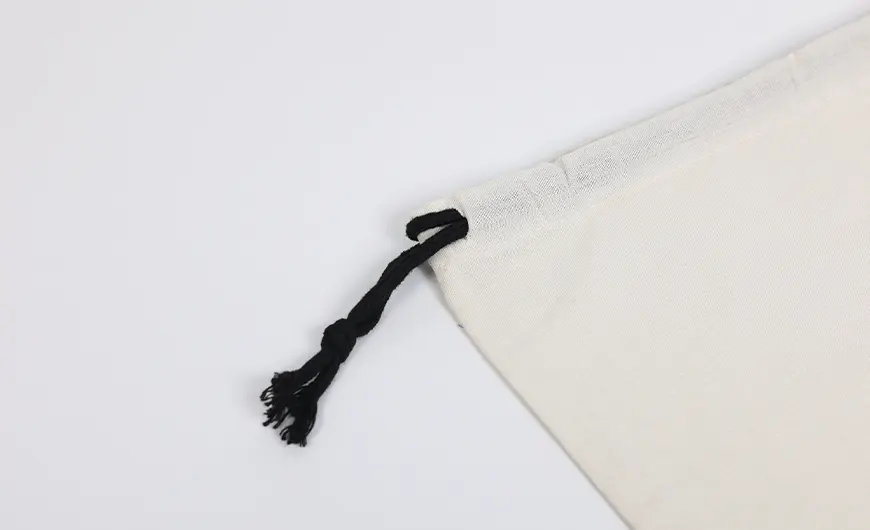 High Quality Drawstring Cotton Bag Black Cotton