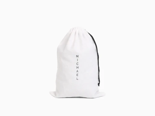 Pearl Color Cotton Flannel Drawstring Bag