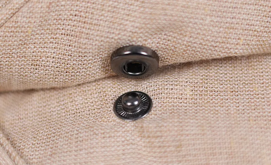 Luxury Natural Cotton Garment Bag Snap Button