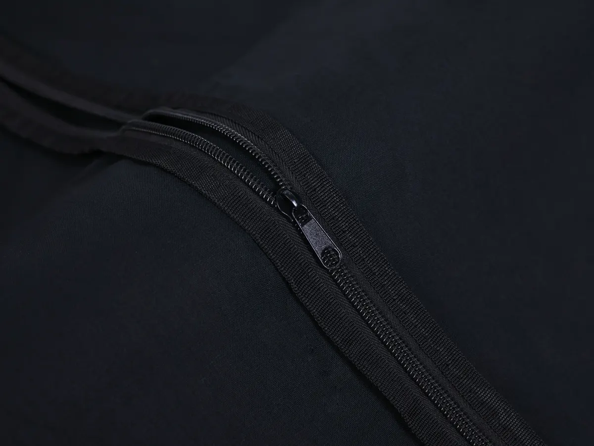 Luxury Black Cotton Long Dress Garment Bag Black Zipper
