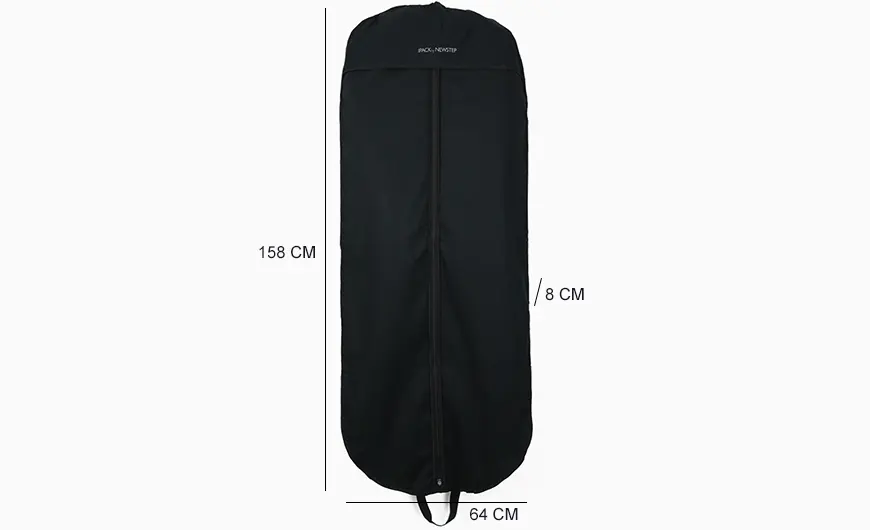 Luxury Black Cotton Long Dress Garment Bag Size