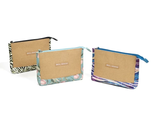 Paper Straw Cosmetic Pouches Bags