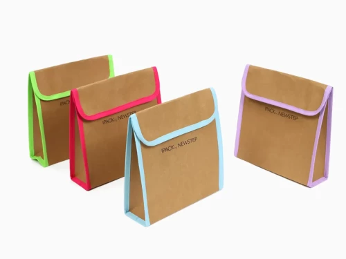 Washable Kraft Paper Gift Bags with Velcro Closure