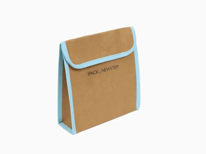 Washable Kraft Paper Gift Bags of Cyan