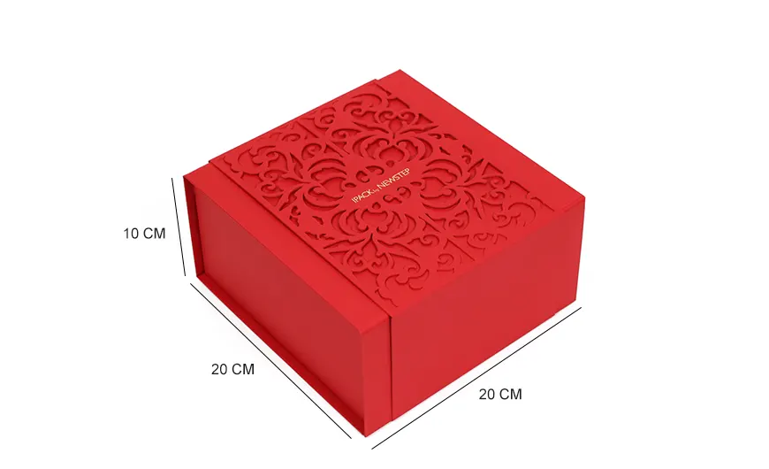 Luxury Folding Gift Boxes with Engraved Pattern Size