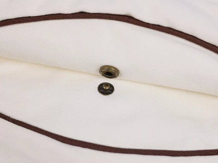 Luxury Natural Cotton Long Garment Dress Bag Snap Button