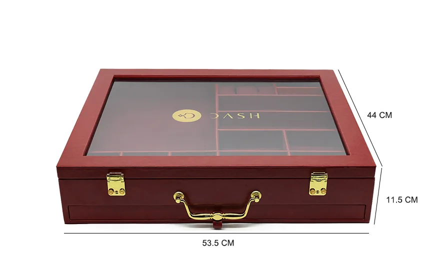 Large Luxury Red Leather Box Three Dimension