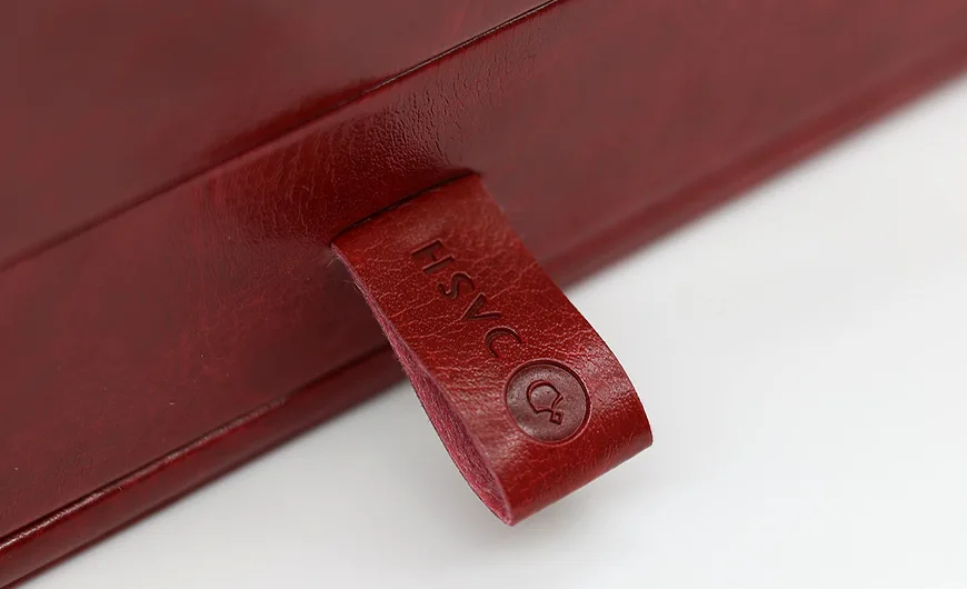 Small Luxury Red Leather Box Embossing PU Handle