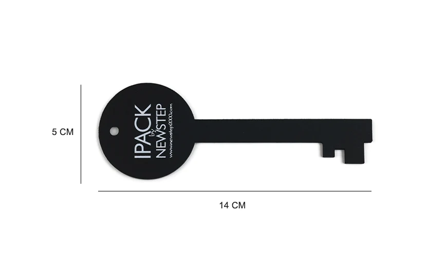 Elegant Black Key Shape Fragrance Test Strips Size