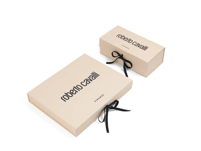 Luxury Rigid Folding Boxes with Ribbon and Magnetic Closure