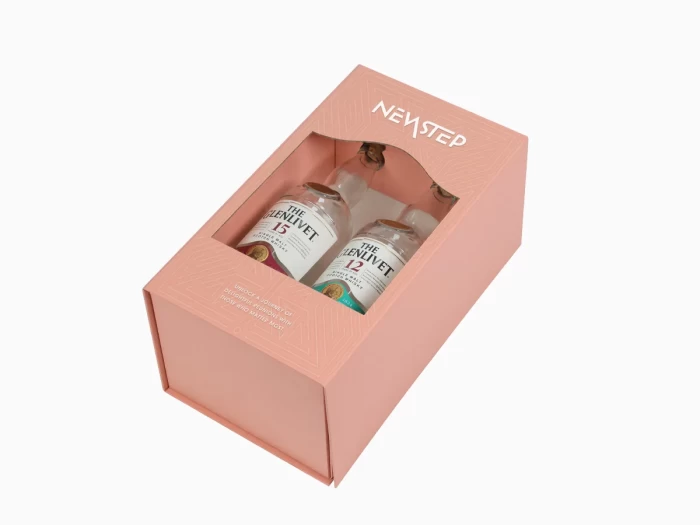 100% Sustainablity Luxury Foldable Whisky Gift Box Set Display