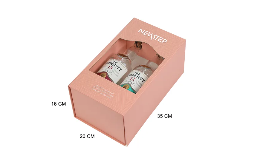 100% Sustainablity Luxury Foldable Whisky Gift Box Set Size