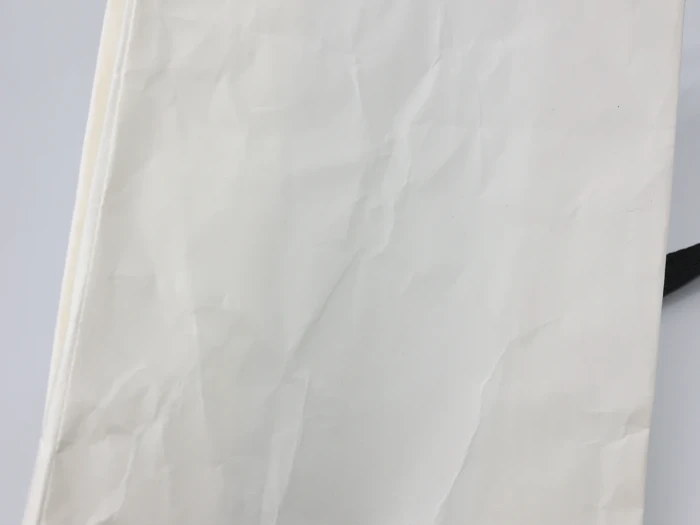 White Washable Kraft Paper Shopping Bags Wrinkles Detail