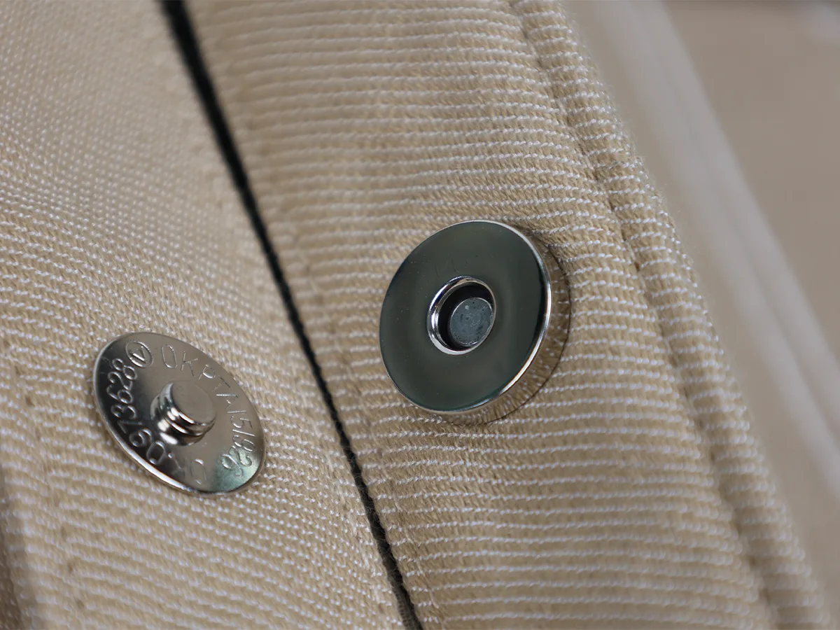 Mixed and Recycled Cotton Beach Bag Snap Button