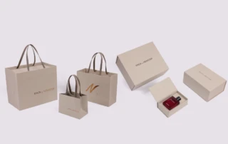 Luxury Beater-dyed Paper Foldable Boxes and Shopping Bags