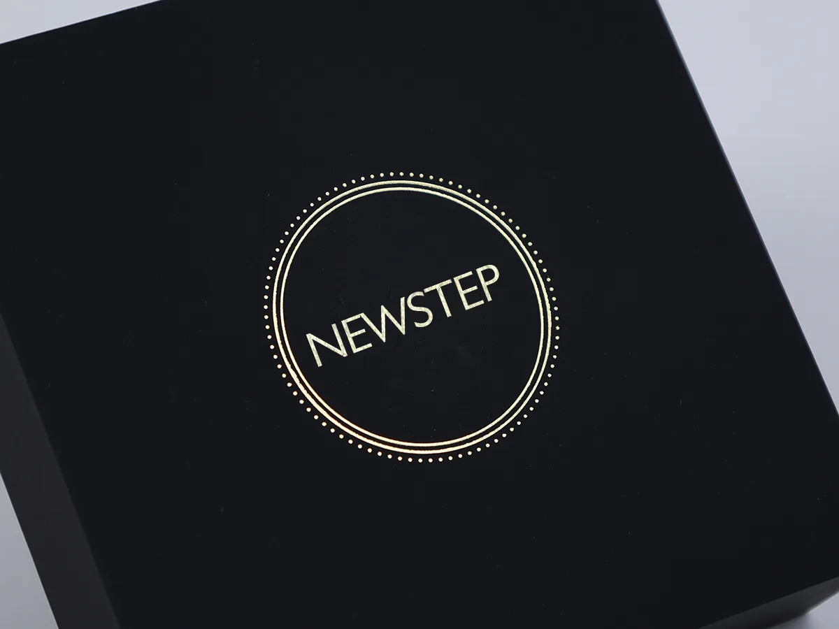 Luxury Black Chocolate Soft Touch Packaging Boxes Hot Stamping Logo