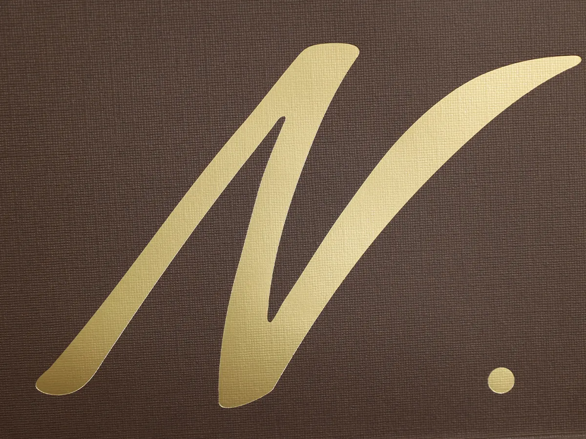 Luxury Foldable Boxes and Bags Hot Stamping Logo of N