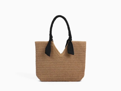 V-shape Paper Straw Tote Bags