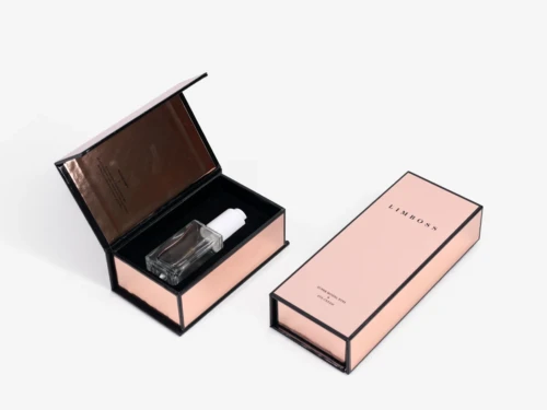 Glossy Laminated Pink Flip Top Magnetic Boxes
