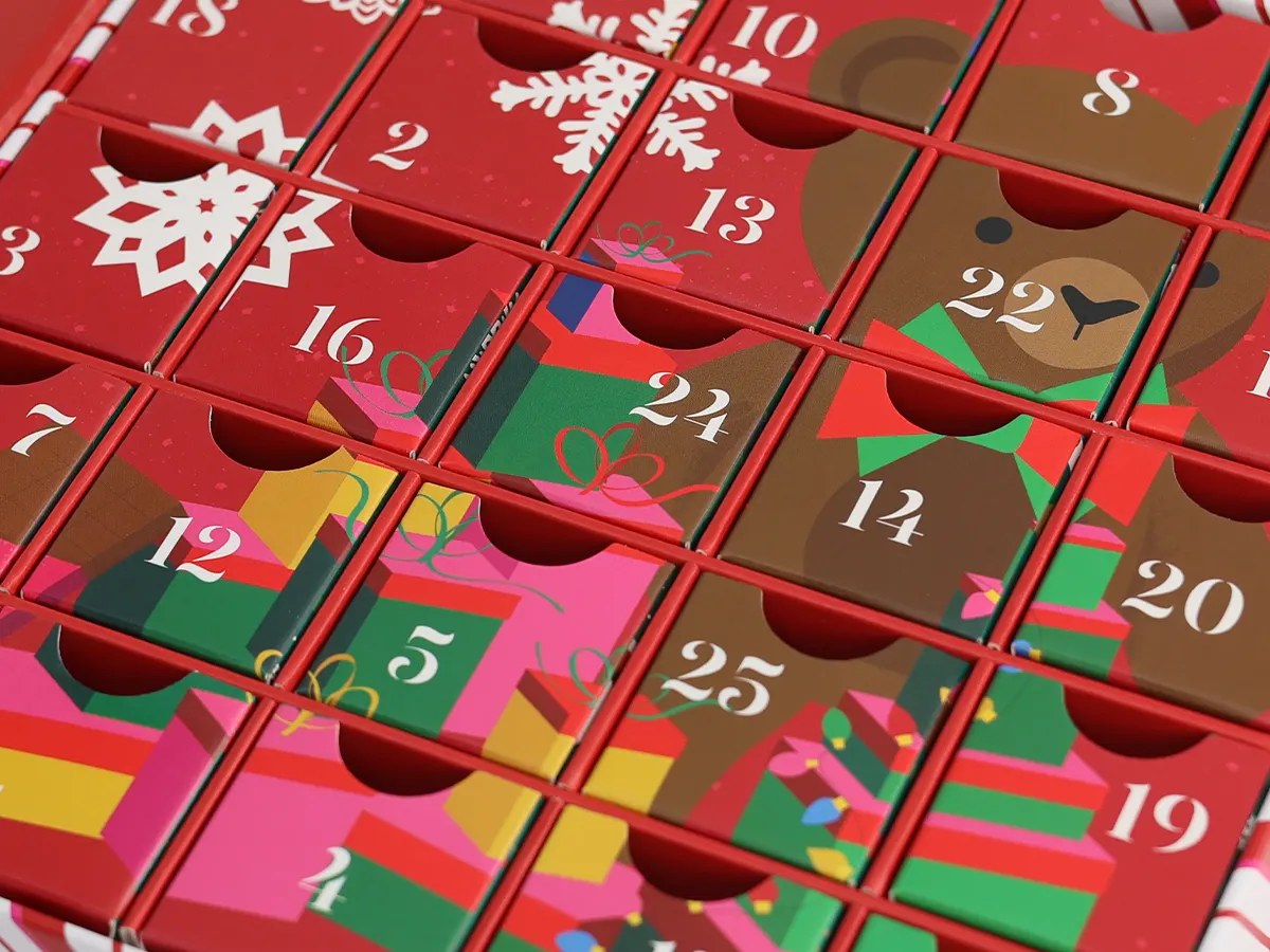 Magnetic Closure Christmas Advent Calendar Chocolate Gift Boxes