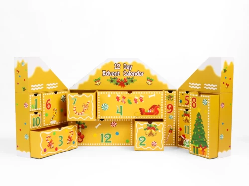 Foldable House-Shaped 12 Day Pet Advent Calendar Box